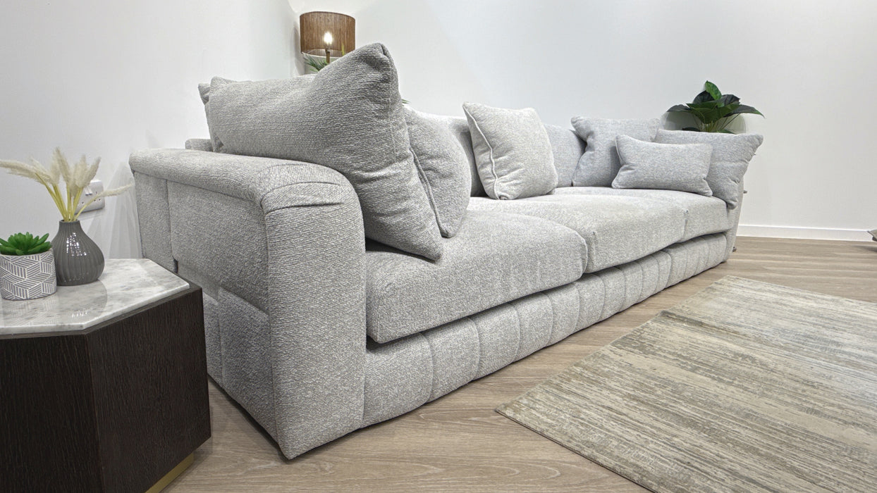 Sofology Westwood  Grande Seater Split Fabric Sofa in Boucle Silver