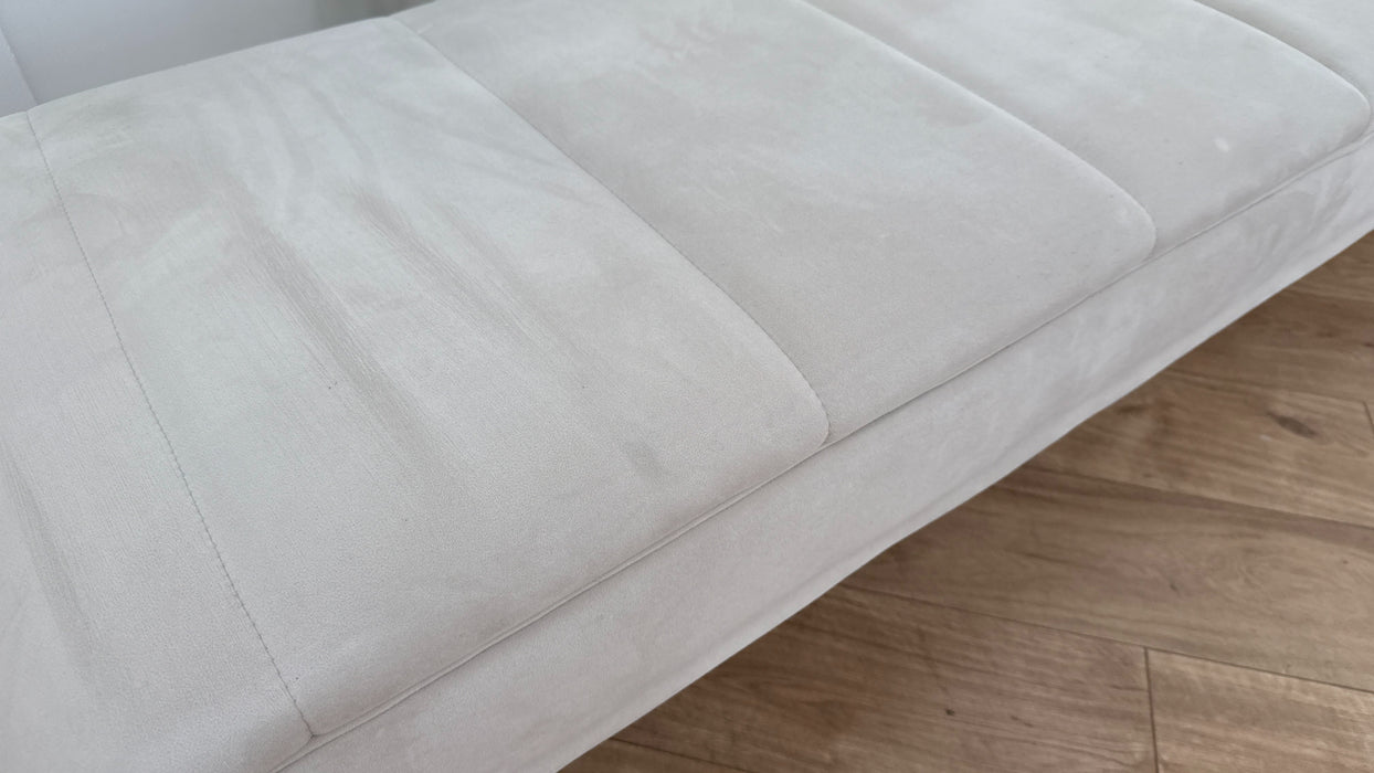 Sofology The Oscar Fabric Large Footstool In Stone All Over