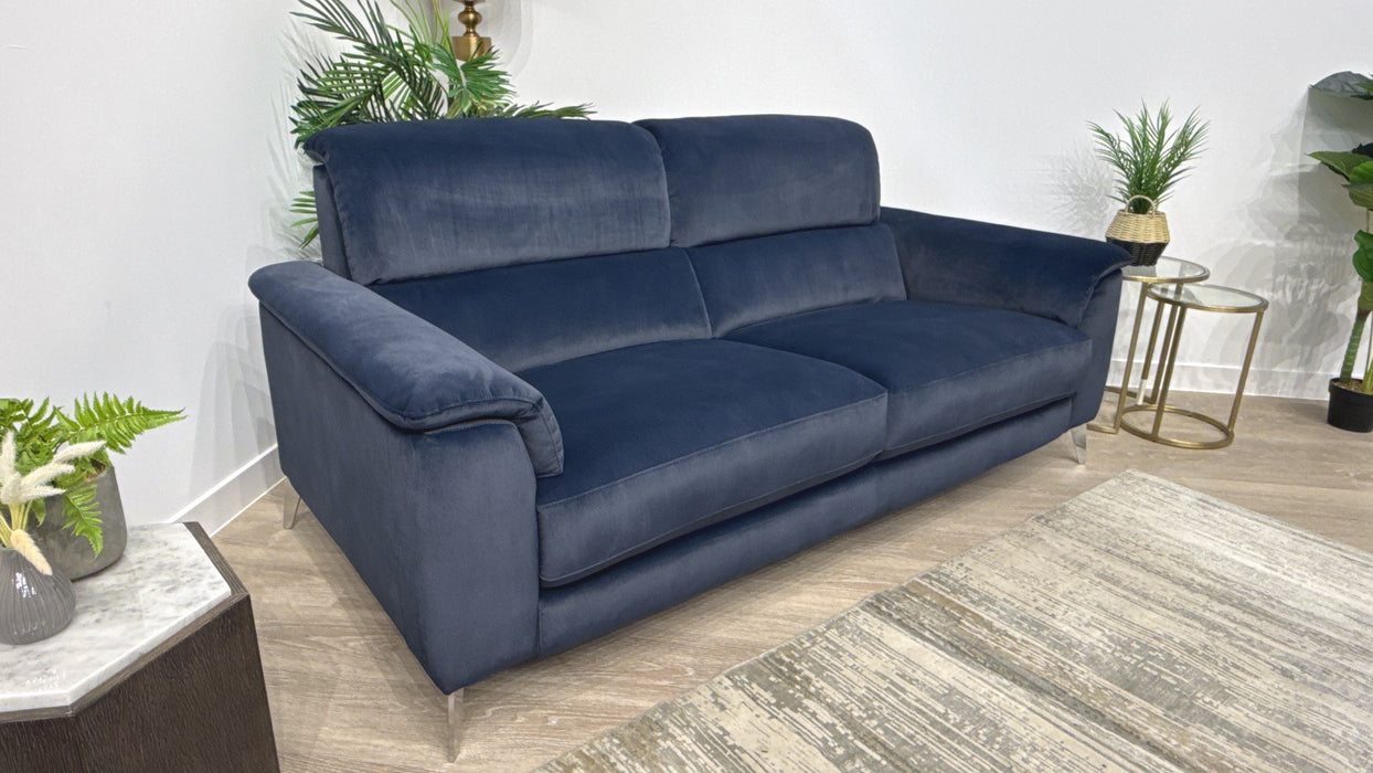 Sofology Illinois Fabric 3 Seater in Lifestyle Mottled Navy Blue