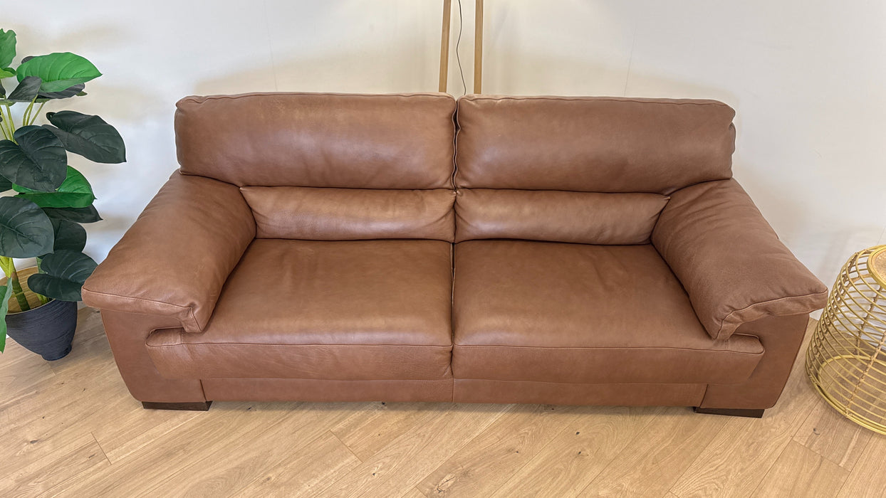 Santino 3 Seater - Leather Sofa - Apollo Espresso