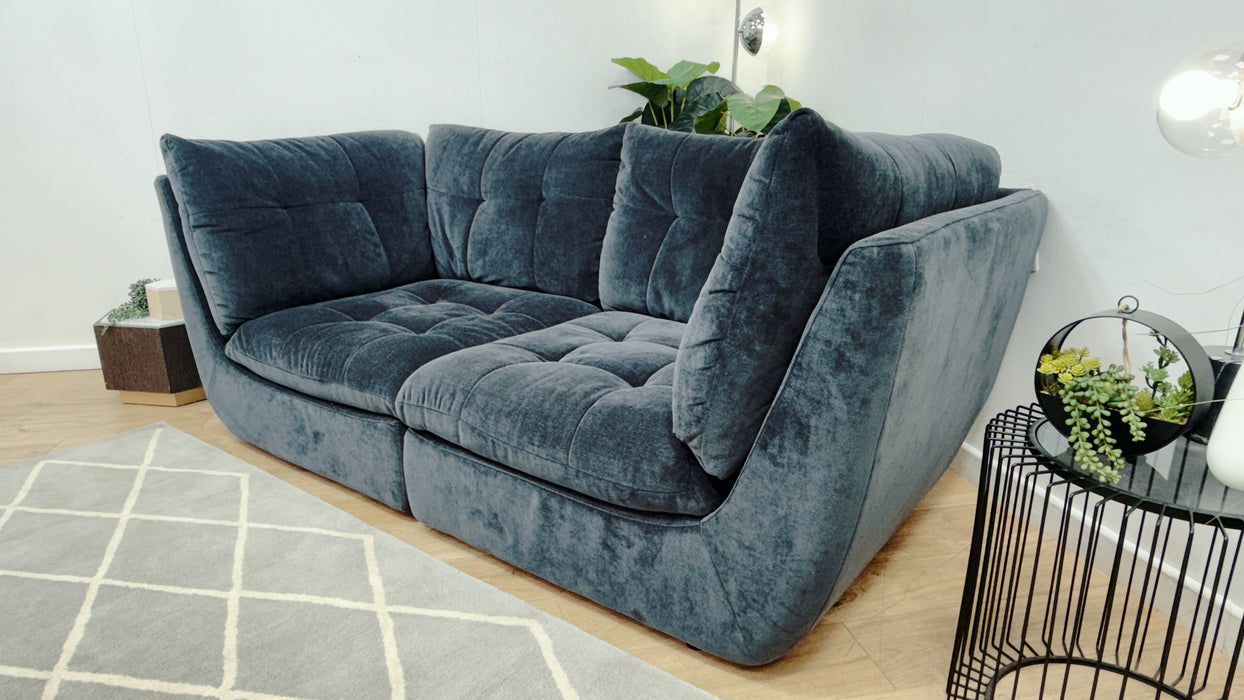 Sofology Cocoon Fabric 3 Seater in Relaxed Chenille Ink