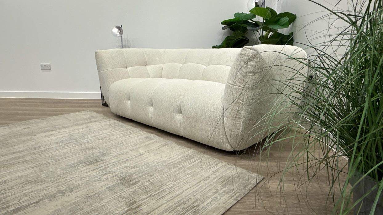 Sofology Lunar Fabric 2 Seater in Woven Boucle Linen
