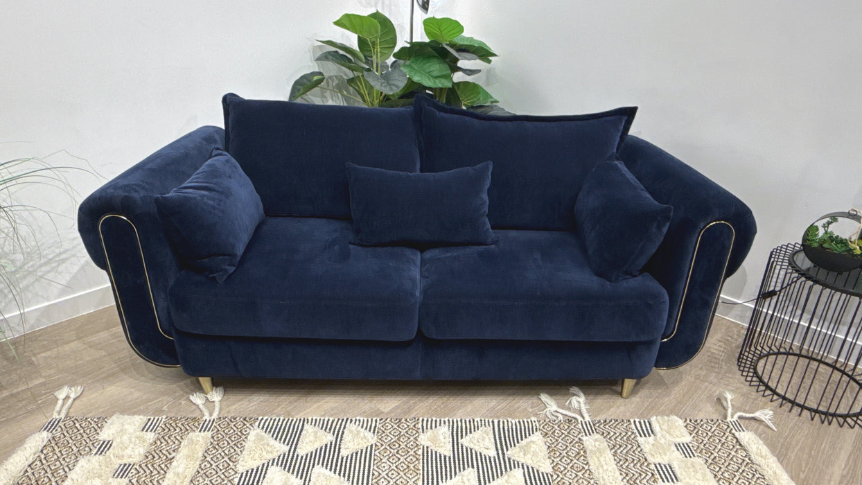 Sofology Chamonix Fabric 3 Seater in Chenille Navy