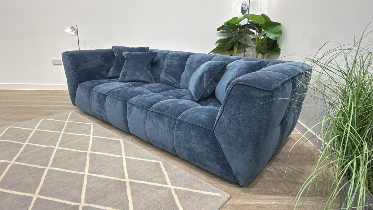 Sofology Moritz 3 Seater Fabric Sofa in Steel Blue