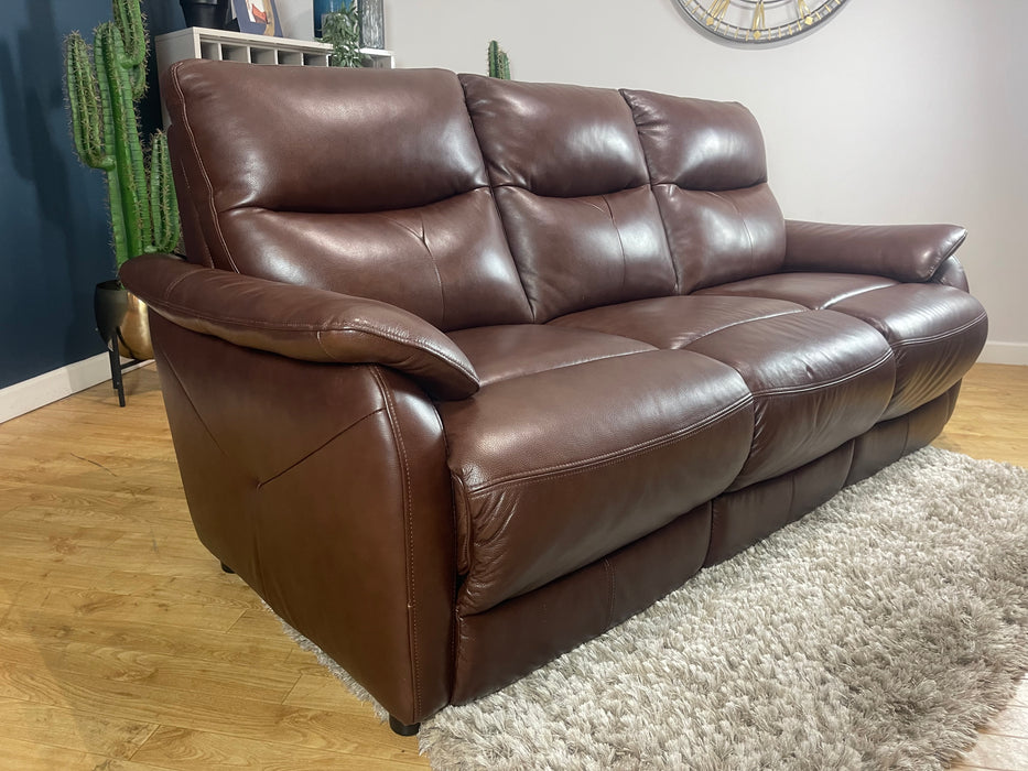 Albion Leather 3 Seater Trusty Sheen Chocolate (WA2)