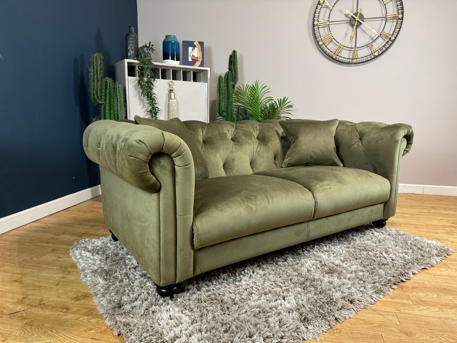 Balmoral Fabric 2 Seater - Matt Velvet Moss (WA2)