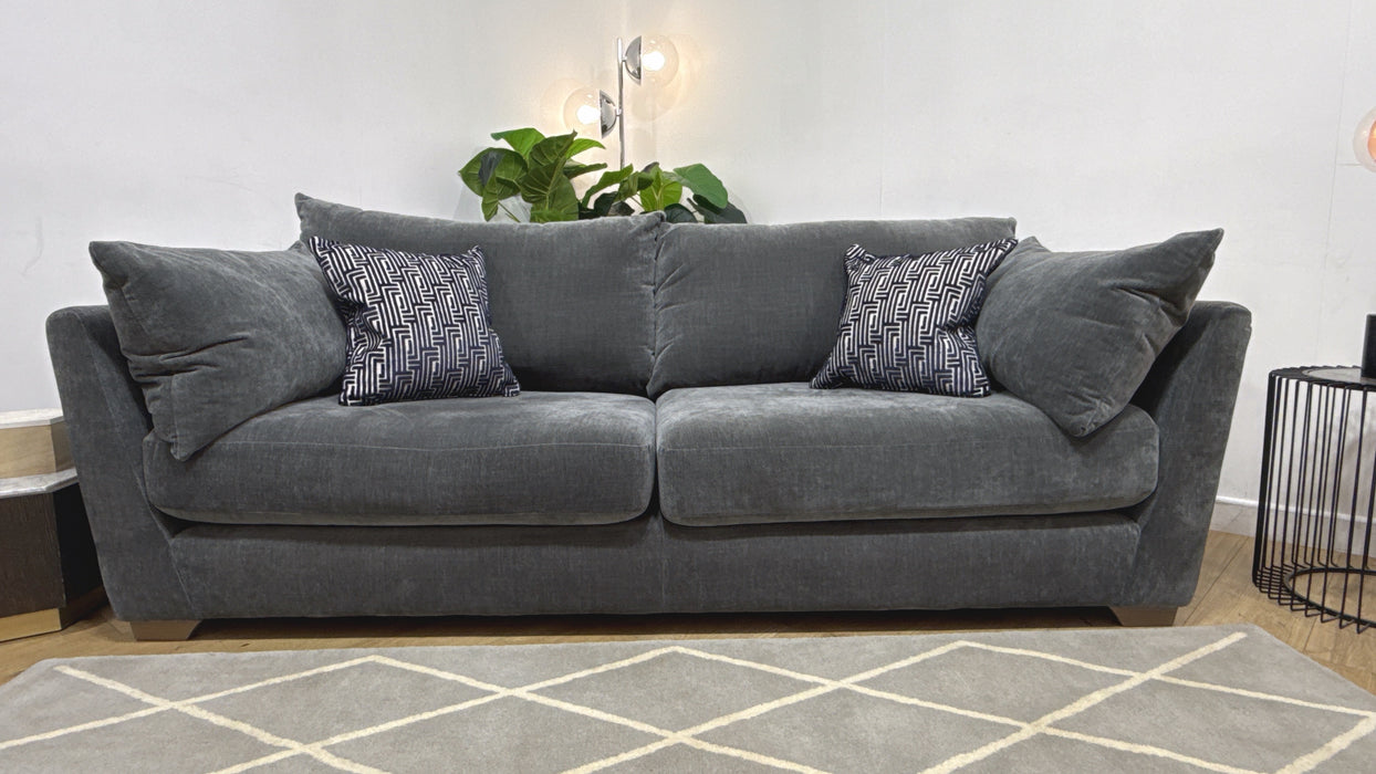 Sofology Tallulah Fabric 3 Seater in Soft Chenille Slate Mix