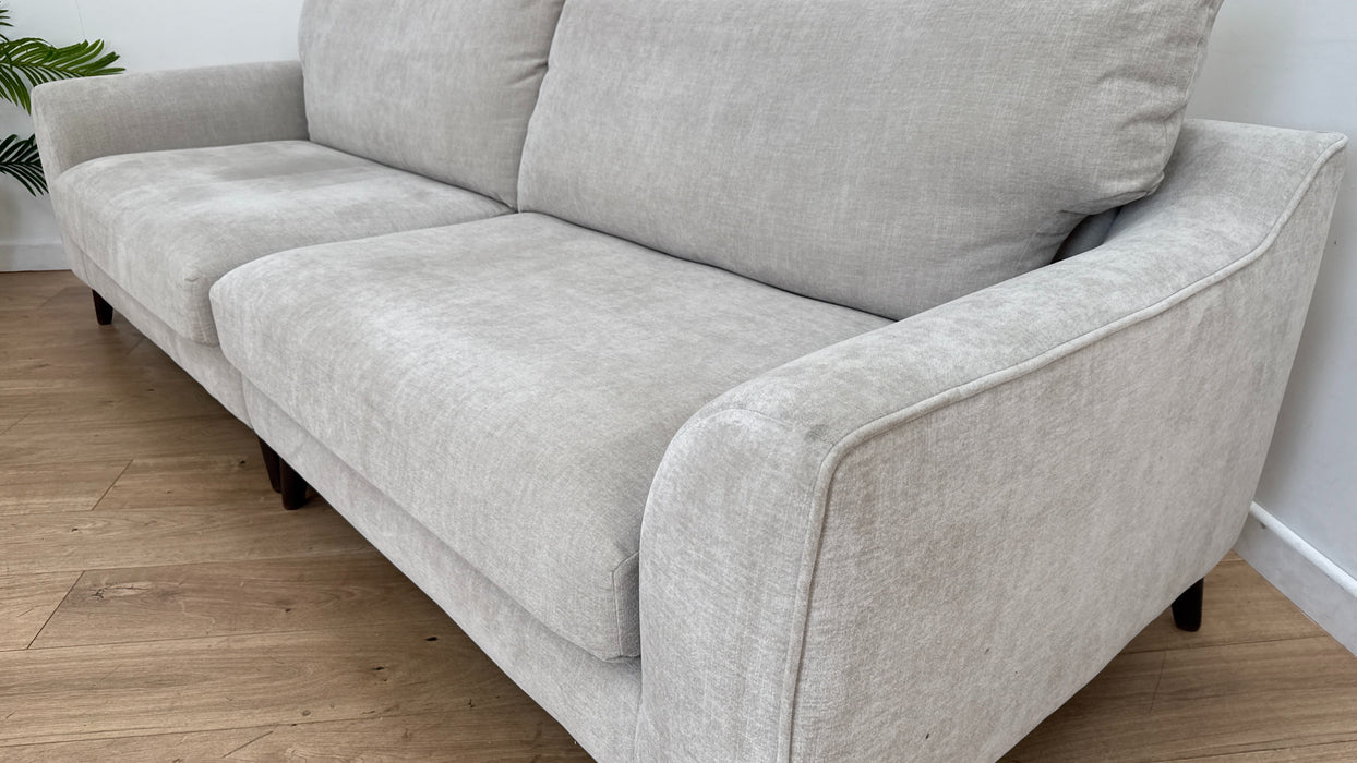 Sofology The Mayfair 4 Seater Split in Soft Chenille Fabric Linen/Pearl Mix