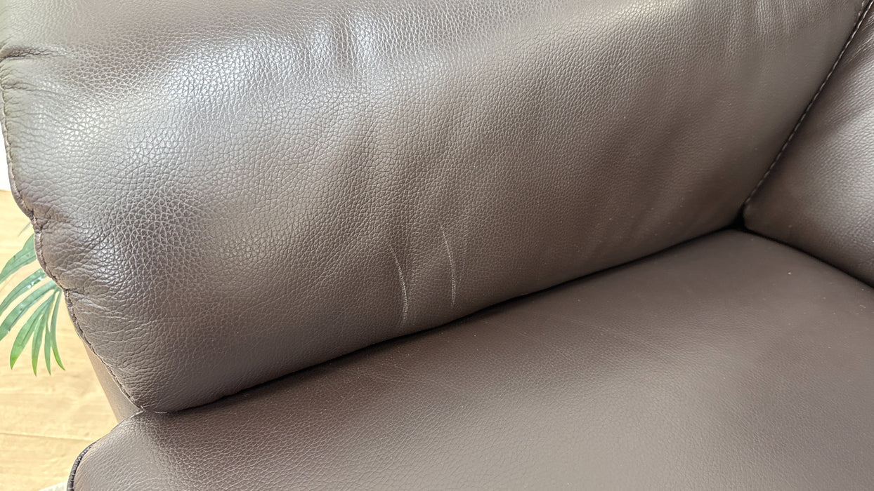 Sofology Illinois 3 Seater Leather Recliner in Brown