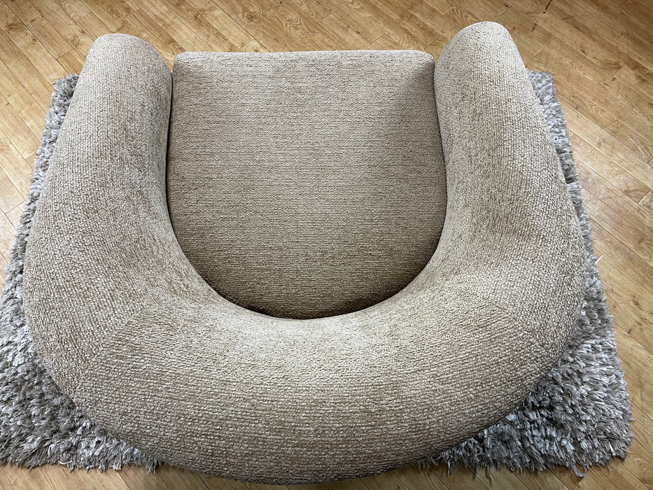 The Westwood Swivel Chair Teddy Chenille Mink Fabric (WA2)