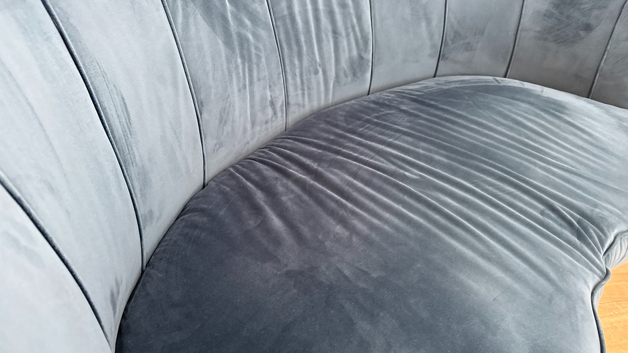 Sofology Perle Fabric 2 Seater in Plush Teal