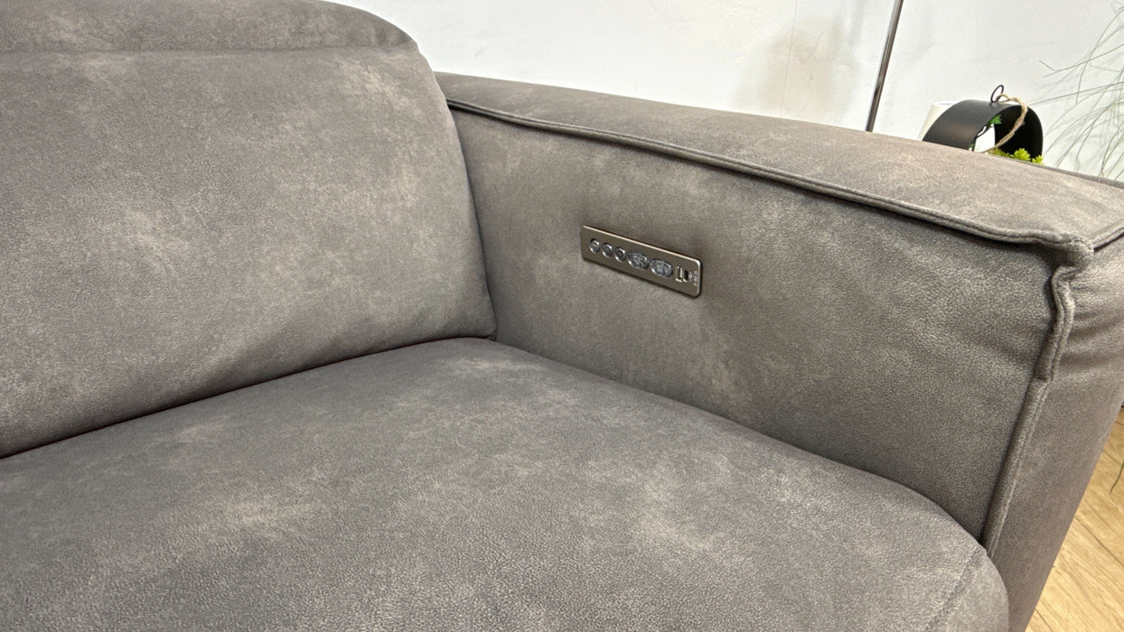 Sofology Horizon Fabric 2.5 Seater Power Recliner/Headrest in Lifestyle Flecked Mocha