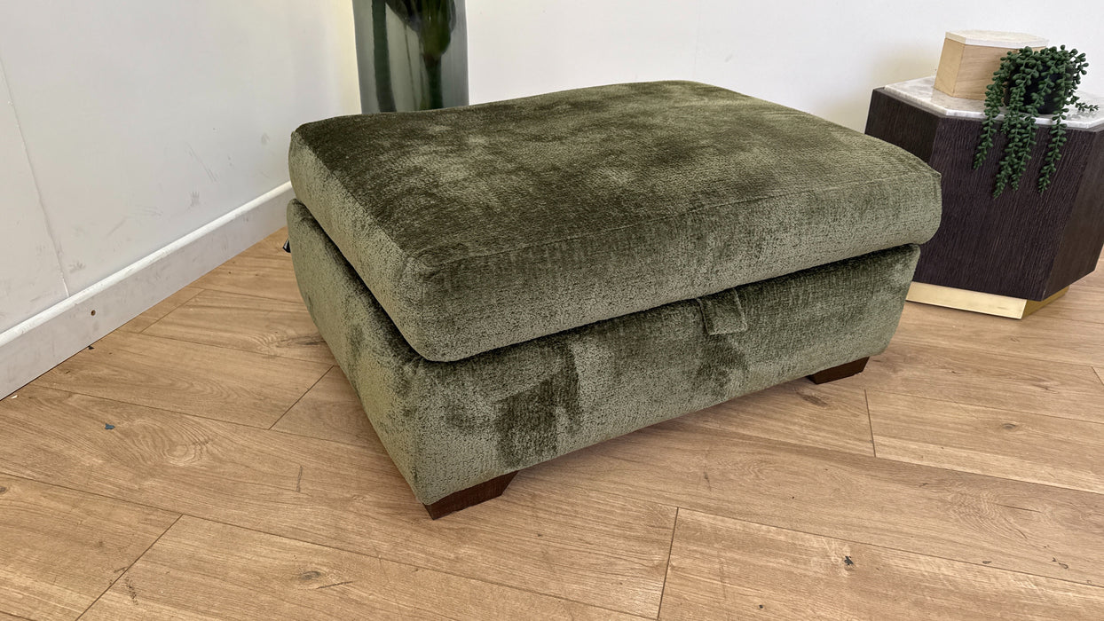 DFS Dunstable Storage Footstool in Green