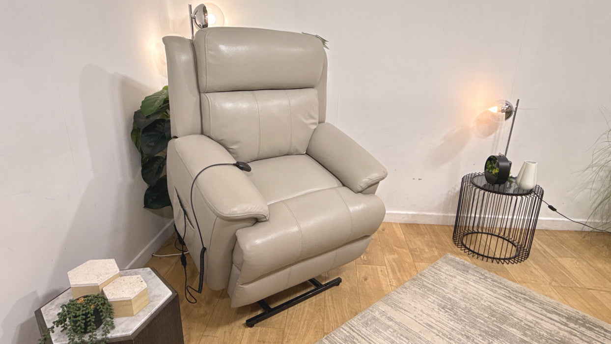 Sofology Gracie Leather Rise & Tilt Chair in Trusty Sheen Lead Grey
