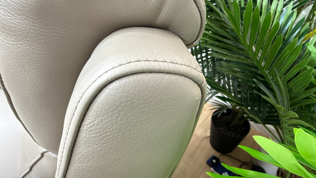 Sofology Bradie Leather Chair in Trusty Embossed Stone