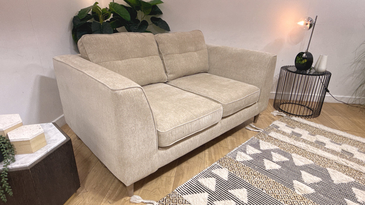 Sofology Roscoe Fabric 2 Seater in Linen Look Chenille Stone