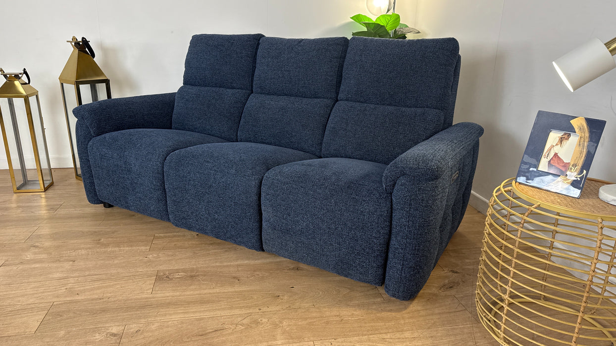 Sofology The Ripley 3 Seater Recliner Sofa in Woven Textured Fabric Mocha