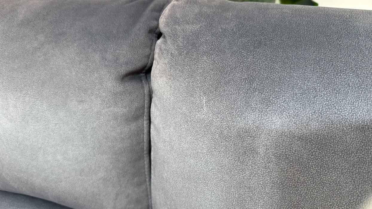 Sofology Ravello Fabric 2 Seater Console Power Recliner/Headrest Lumbar Support in Lifestyle Flecked Charcoal