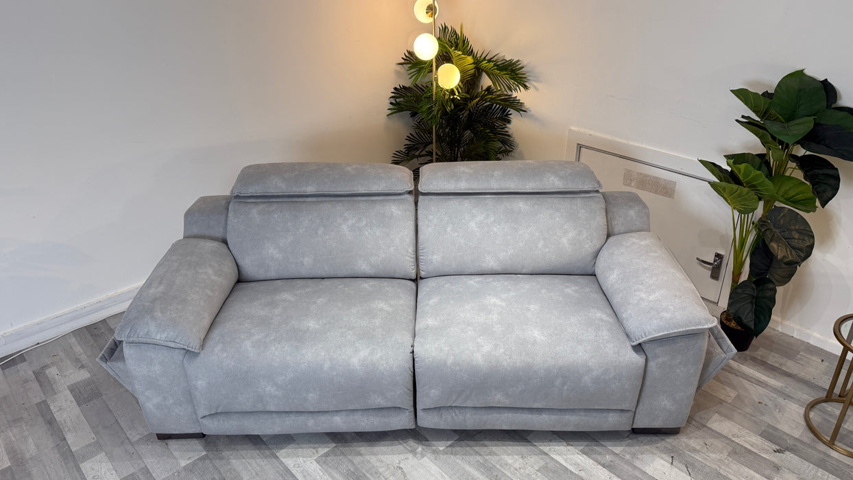 Benz 3 Seater - Lifestyle Flecked Fabric Silver