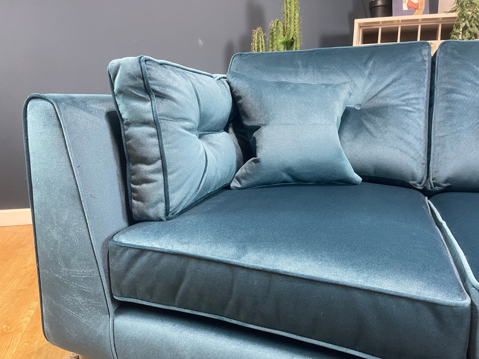 Cricket 2 Seater Velvet Teal Fabric All Over (WA2)