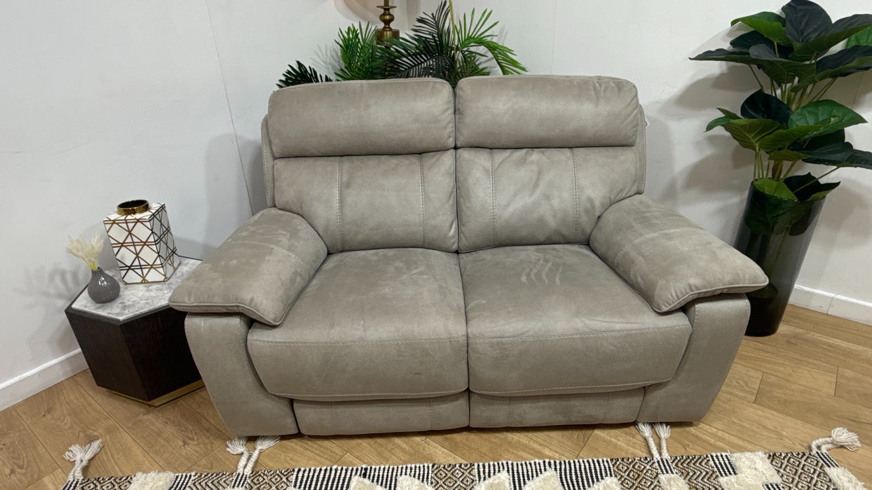 DFS Emery 2 Seater Fabric Manual Recliner in Misty