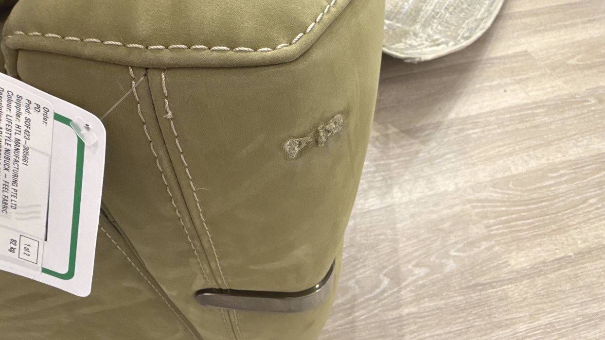 Sofology Arlington Fabric 3 Seater in Lifestyle Nubuck Feel Olive