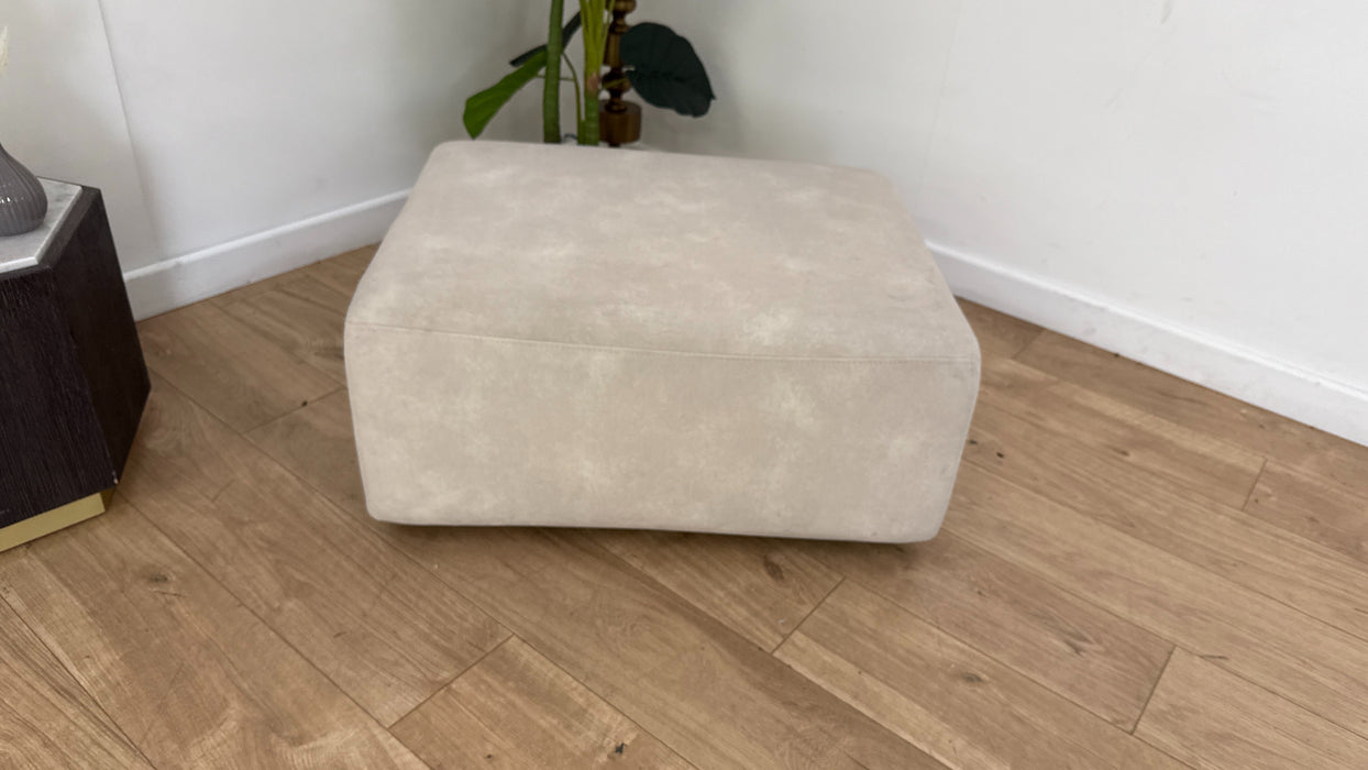 Sofology Elixir Fabric Designer Footstool in Lifestyle Flecked Ivory