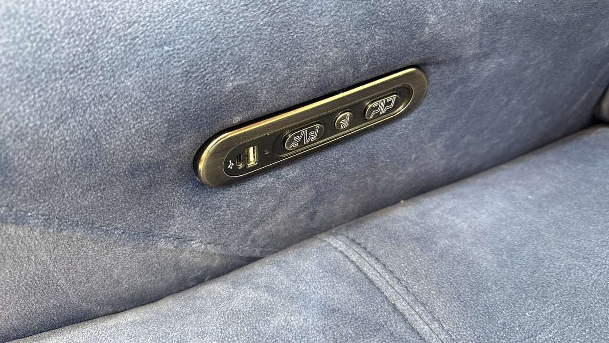 Sofology Marvella Fabric 3 Corner 1.5 Power Recliner/Headrest in Lifestyle Flecked Navy
