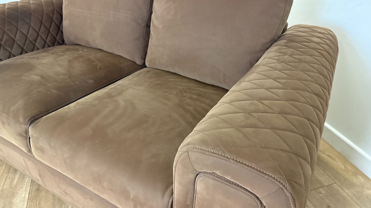 Sofology The Firenze Fabric 2 Seater in Lifestyle Nubuck Feel Pecan