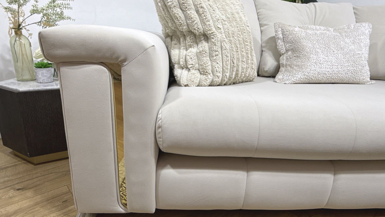 Sofology Oscar 3 Seater Fabric Sofa in Super Matt Ecru Mix