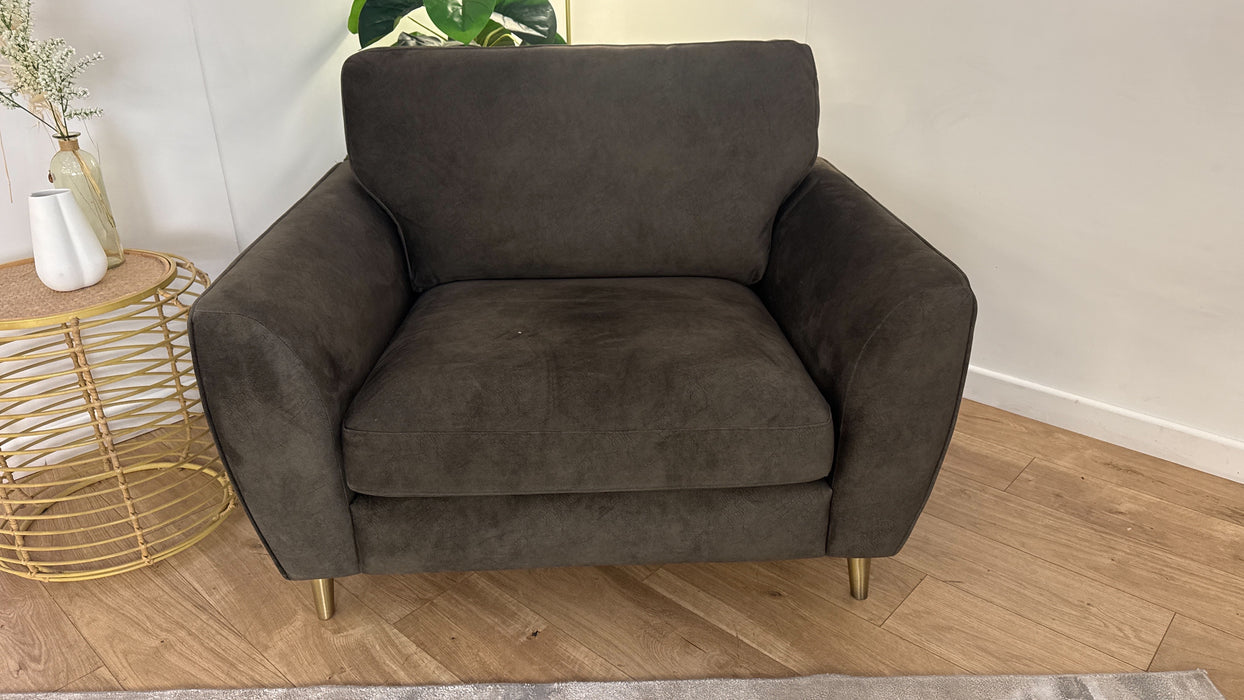 Sofology The Hackney Fabric Loveseat Memory Foam in Lifestyle Dapple Fabric Olive Green