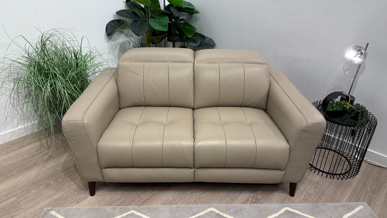Sofology Jax Leather 2 Seater in Trusty Embossed Stone