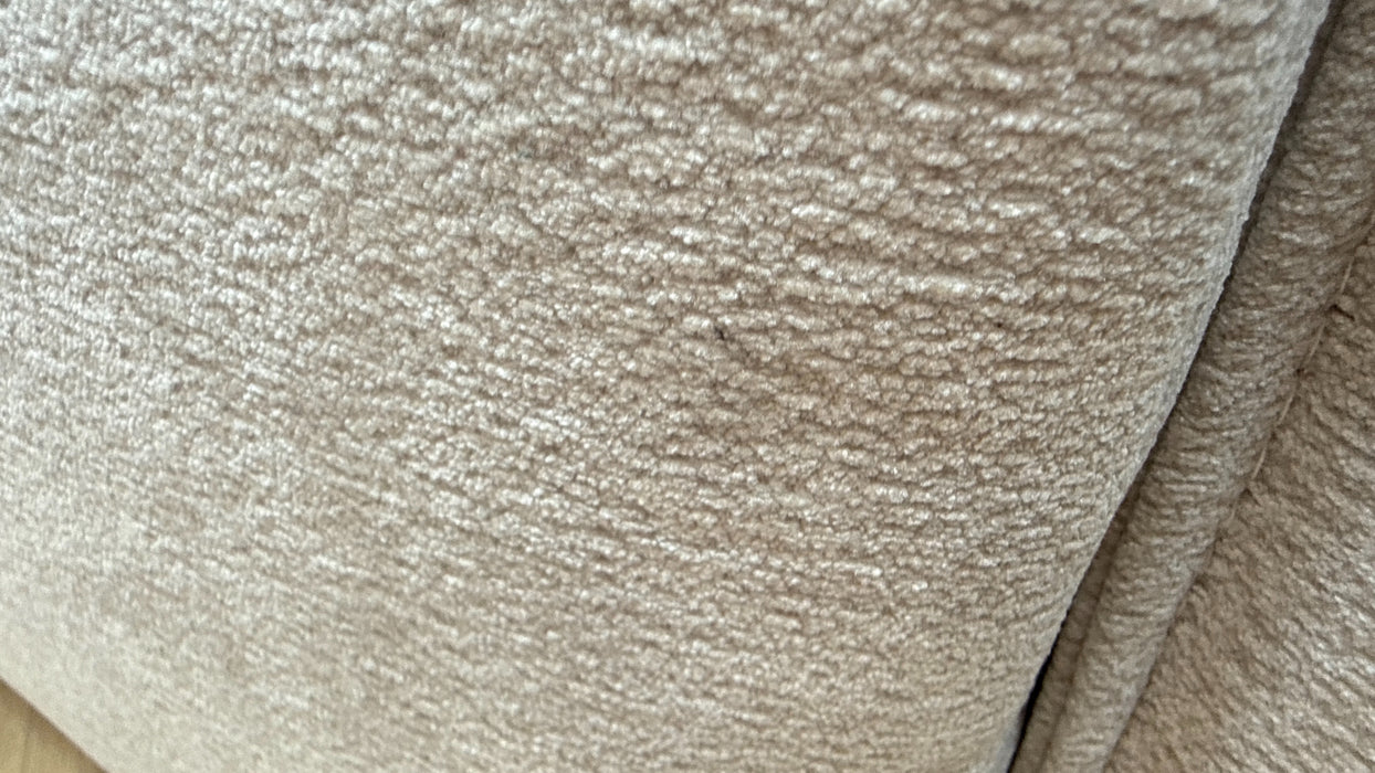 Sofology Horizon Fabric 2.5 Seater Power Recliner/Headrest in Textured Chenille Stone