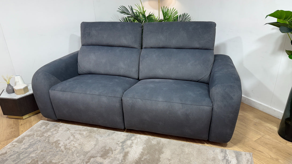 Sofology Drift 2.5 Seater Power Recliner/Headrest in Lifestyle Flecked Fabric Charcoal