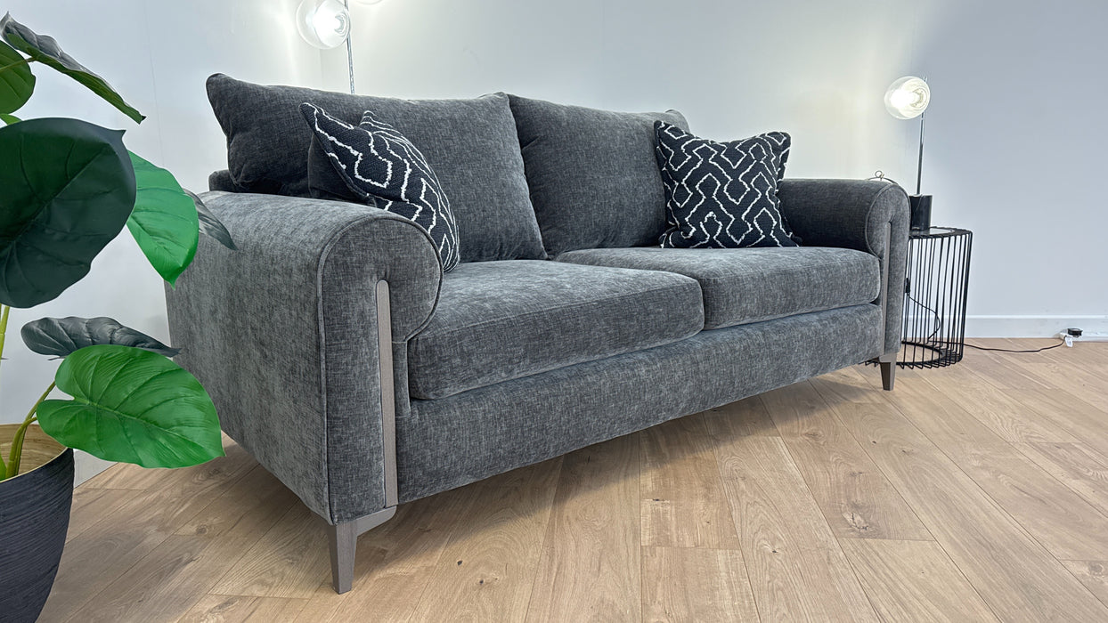 Porter 3 Seater - Fabric Sofa - Blakely Charcoal/Otis Mono