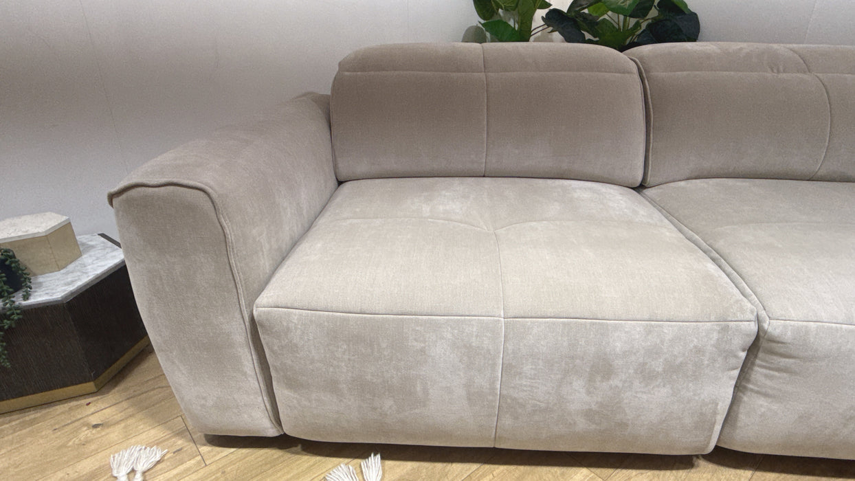 Sofology Riviera Fabric 3 Seater Motion Chaise in Relaxed Chenille Cotton