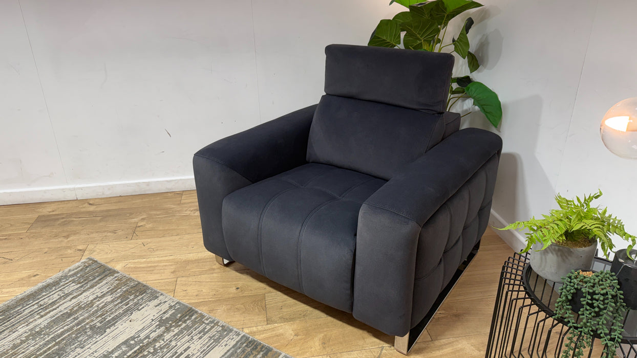 Sofology Marvella Fabric Chair in Lifestyle Flecked Anthracite