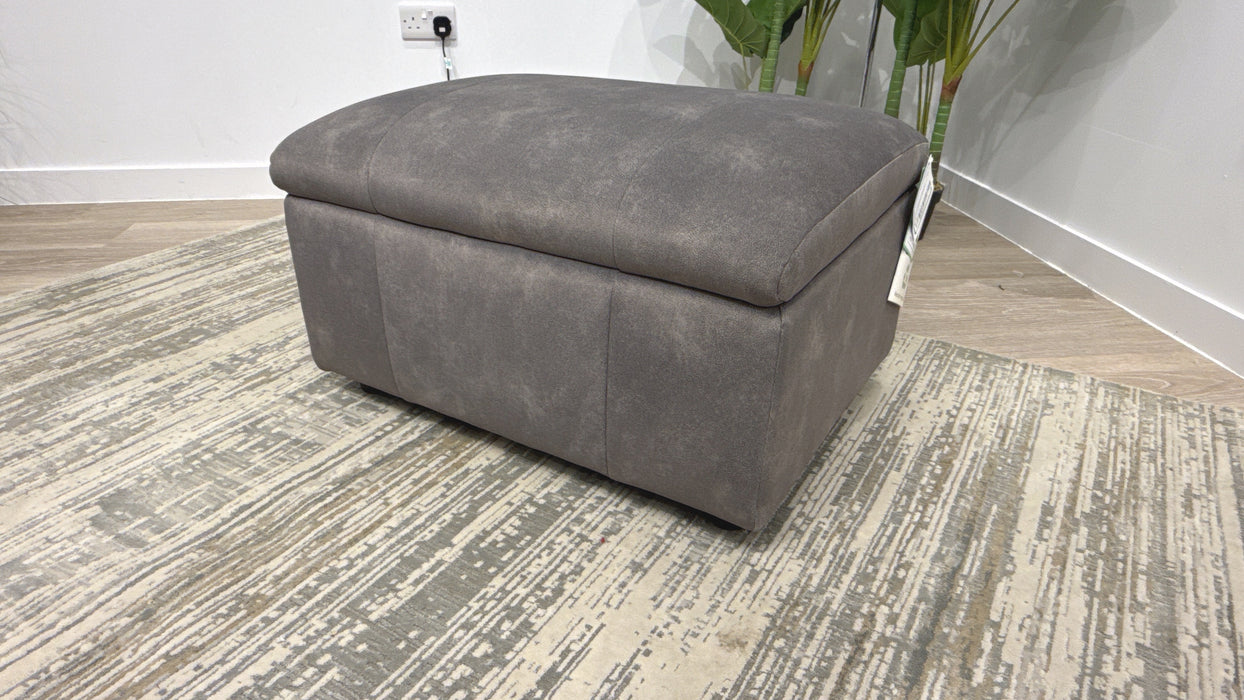 Sofology Lumiere Fabric Designer Storage Footstool in Lifestyle Flecked Mocha