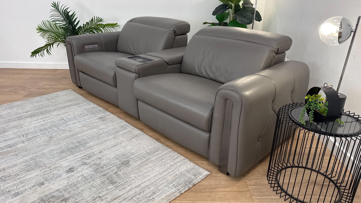 Sofology Kingsbridge 2.5 Seater Sofa in Trusty Embossed Leather Elephant