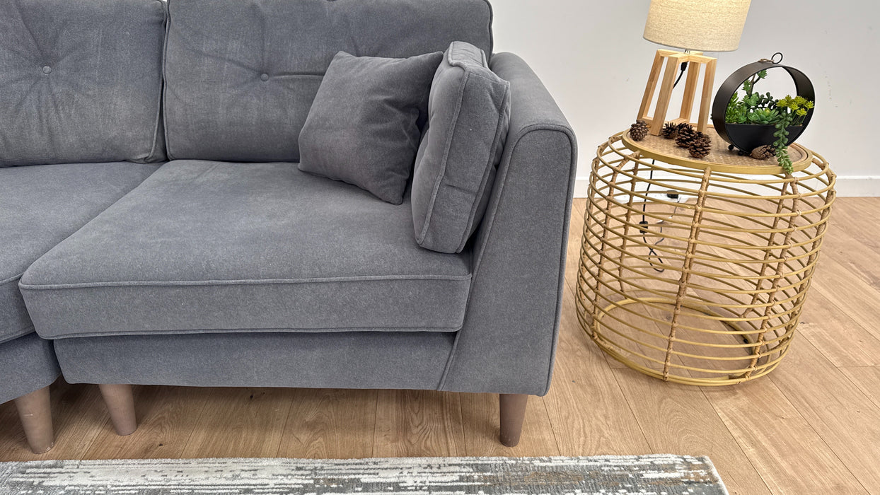 Cricket 1 Corner 1 Terminal Corner Sofa - Fabric - Nordic Grey