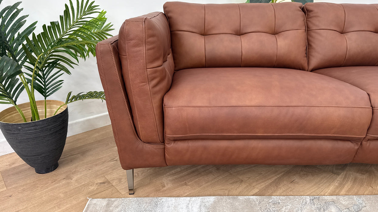 Muse 2.5 Seater Sofa - Leather - Matte Espresso