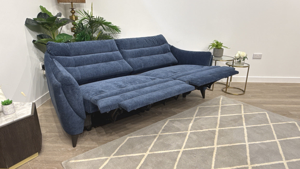 Sofology Sasso Fabric 2.5 Seater Power Recliner in Cosy Sherpa Denim