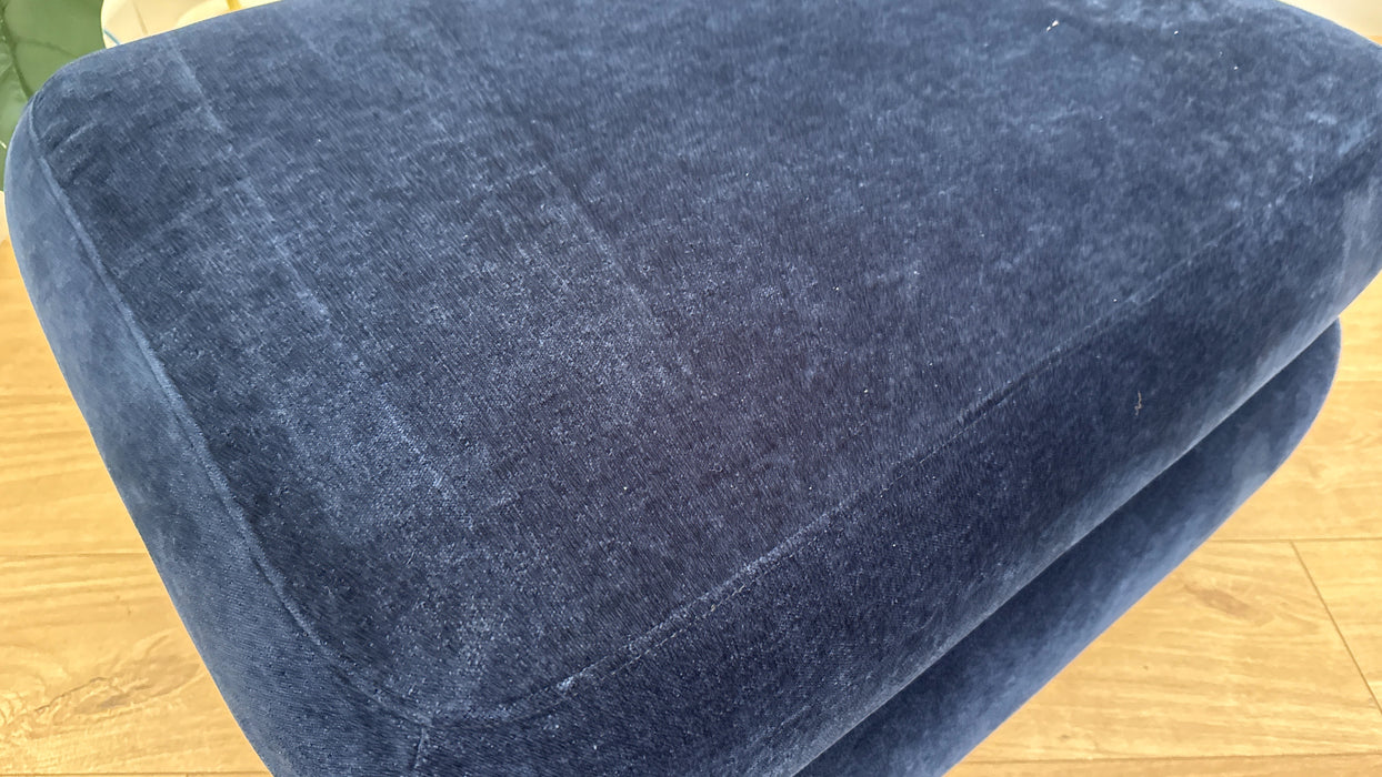 Sofology Dalston Fabric Designer Footstool in Navy Limited Edition