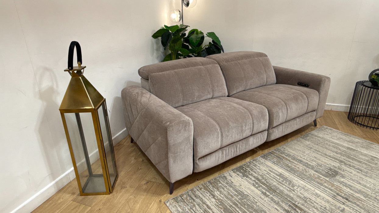 Sofology Fabric Allure 2.5 Power Recliner, Hdrst, Heated, Lumber in Chenille Nutmeg