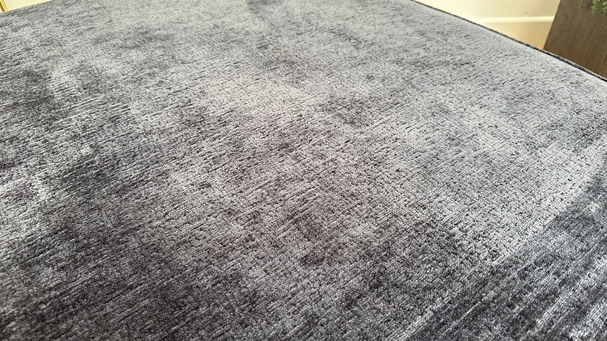 Sofology The Bellagio Fabric Footstool in Chunky Luxe Chenille Ink