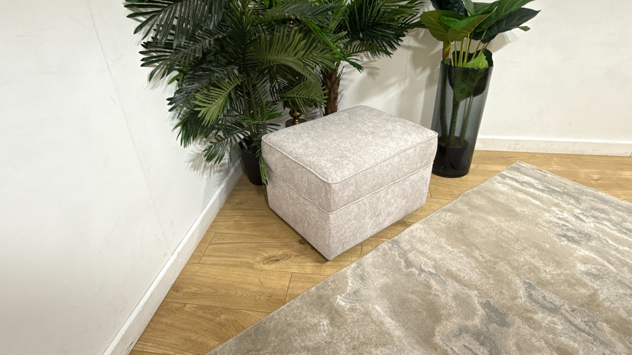 Sofology Titan Fabric Storage Footstool in Marina Stone