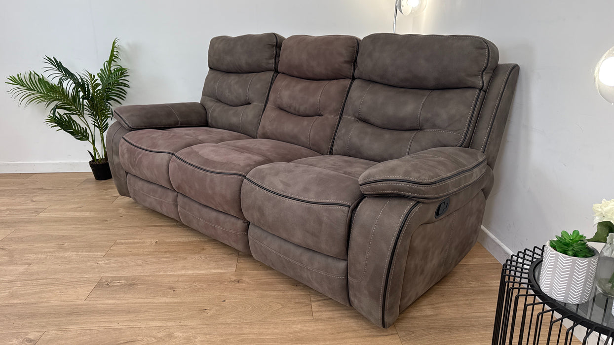 Vinson 3 Seater Fabric Manual Recliner