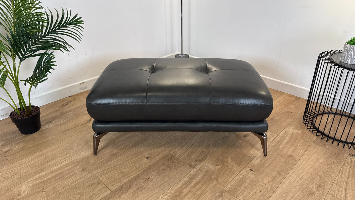 Mimi Footstool - Leather Footstool  -