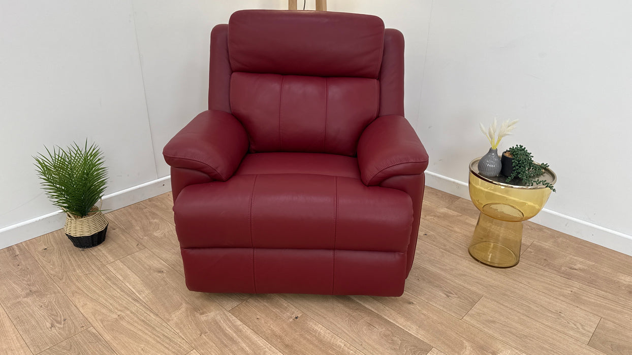 Gracie Leather Chair - Cranberry