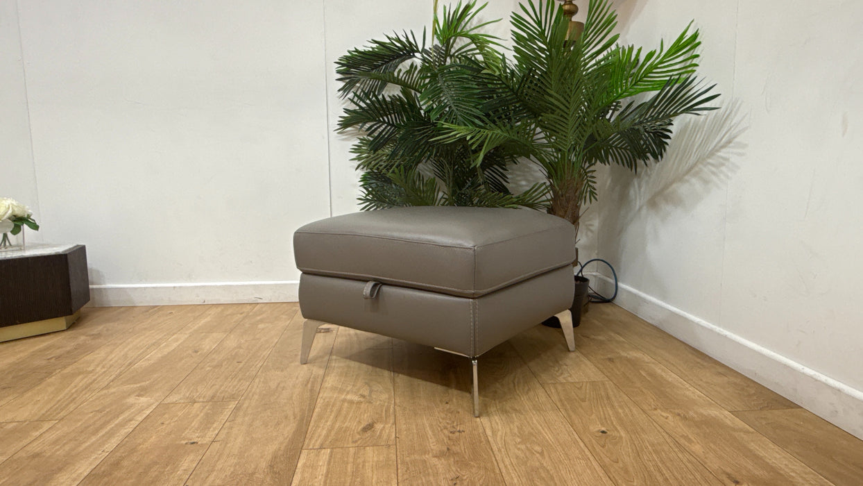 Sofology Illinois Storage Footstool in Trusty Soft Sheen Fossil Grey